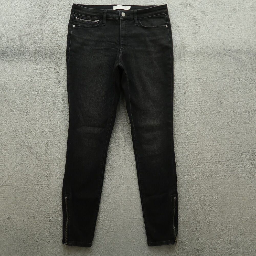 ATHLETA Jeans Women's Size 8 Dark Gray Mid-Rise Skinny Denim 29" Inseam Stretch